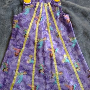 Shiny dress with button shoulder fairies